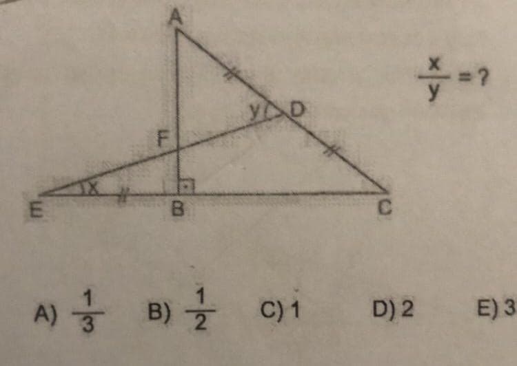 E
B
A) 글 B) 1
YOD
C) 1
D) 2
수=?
= ?
E) 3