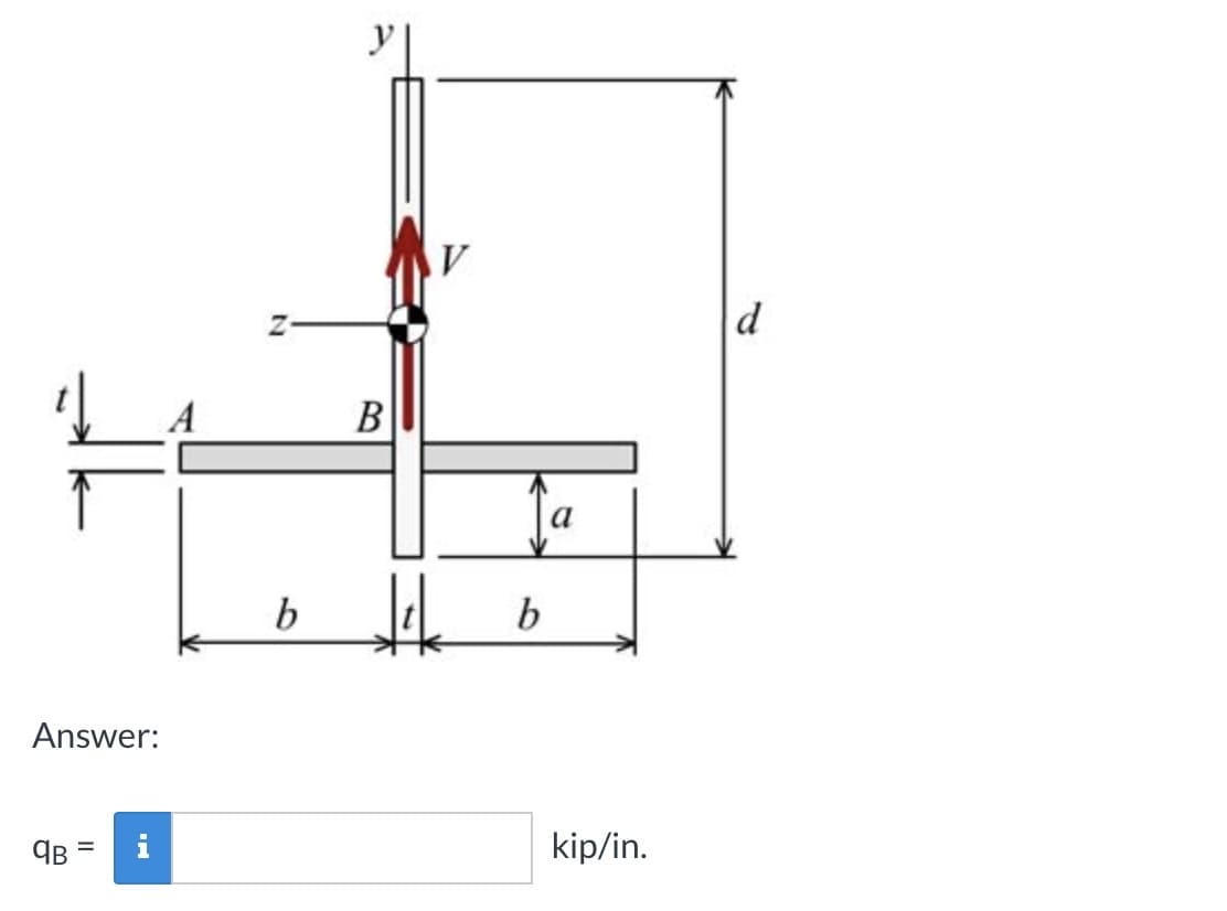 d
B
b
b
Answer:
qB =
kip/in.
