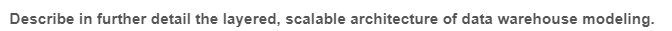 Describe in further detail the layered, scalable architecture of data warehouse modeling.