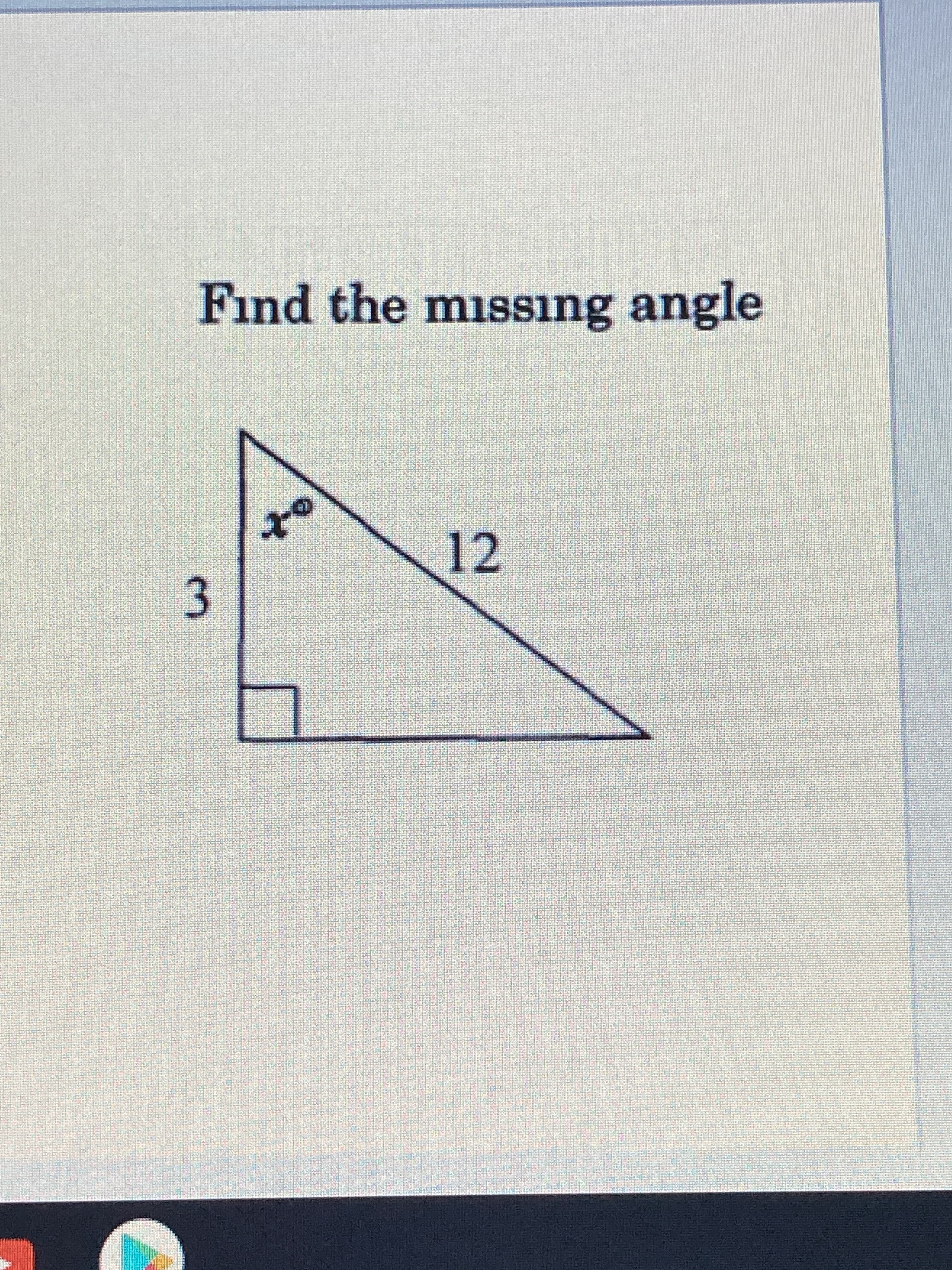 Find the missing angle

