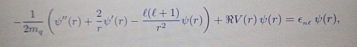 (r)) + RV(r) (r) = ene v(r),
2m4
