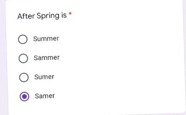 After Spring is *
Summer
Sammer
Sumer
Samer
