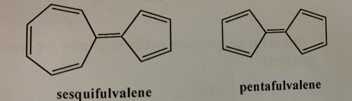 sesquifulvalene
muling
pentafulvalene