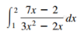 7x – 2
Ji 3x2 – 2x
