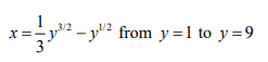 - y"2 from y=1 to y=9
3
