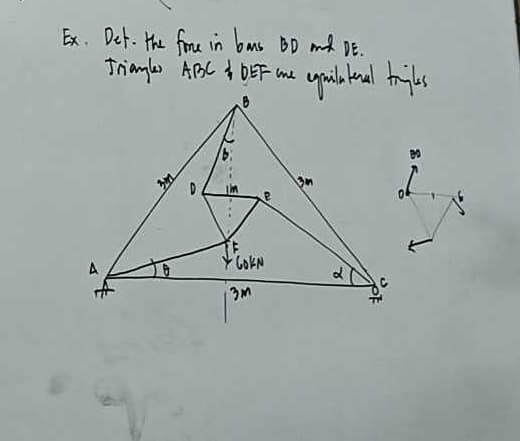 Ex. Det. the fine in bas BD and DE.
Triangles ABCDEF the
equilateral trujles
A
GOKN
13M