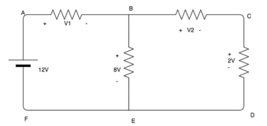 ןד
F
12V
B
ww
E
ww
+ V2 -
.
www
D