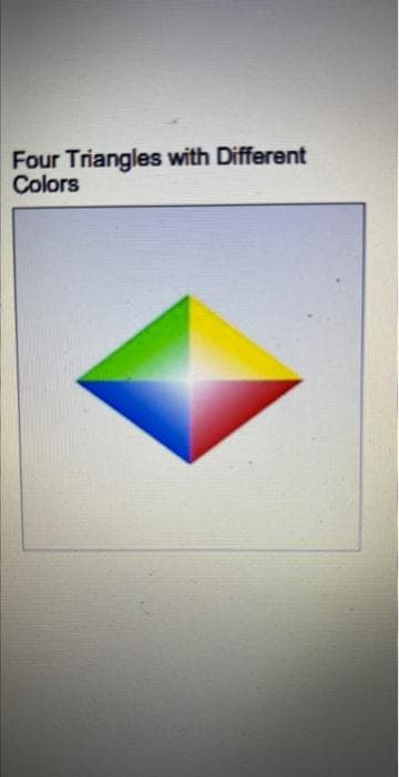 Four Triangles with Different
Colors