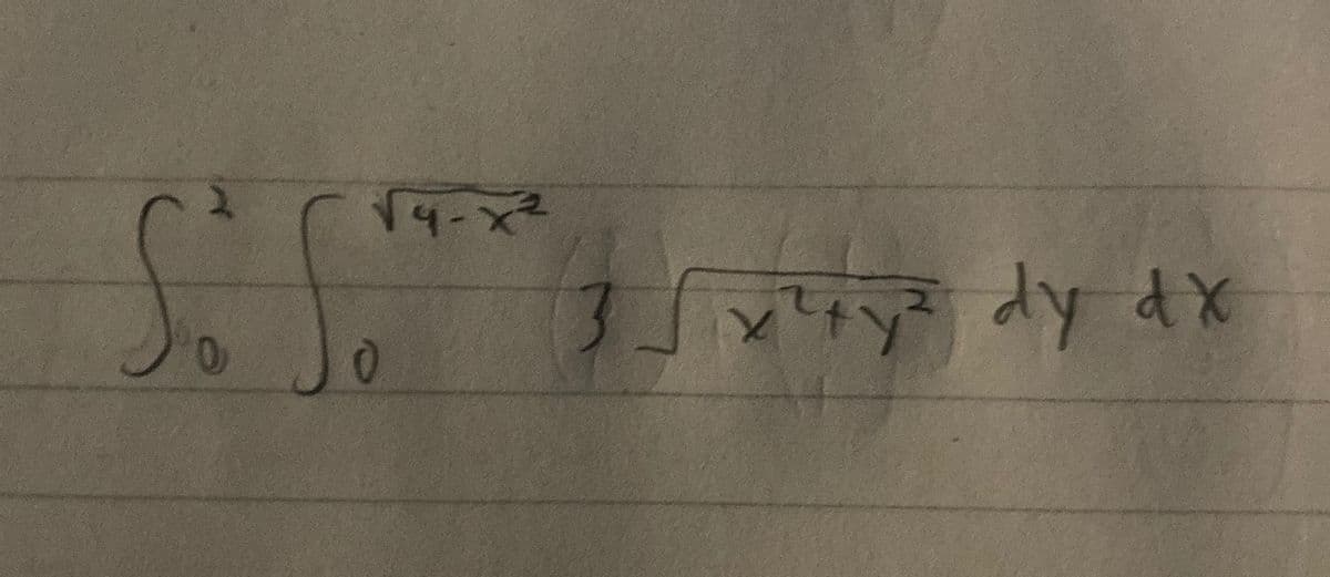 √4-X²
So for sy dy dx
3.