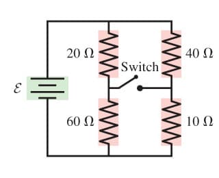 20 Ω
40 Ω
Switch
60 Ω
10 N
wwww
