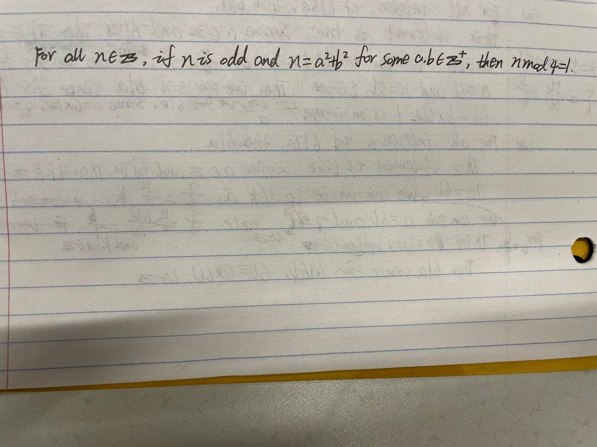 10.6
For all nEB, if nis odd and n=ath? for Some c.bEzt, then nmed 4=1.
क
