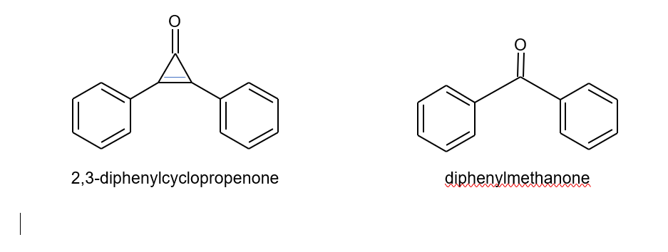 2,3-diphenylcyclopropenone
diphenylmethanone
