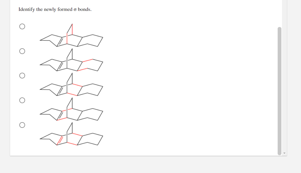 Identify the newly formed o bonds.
