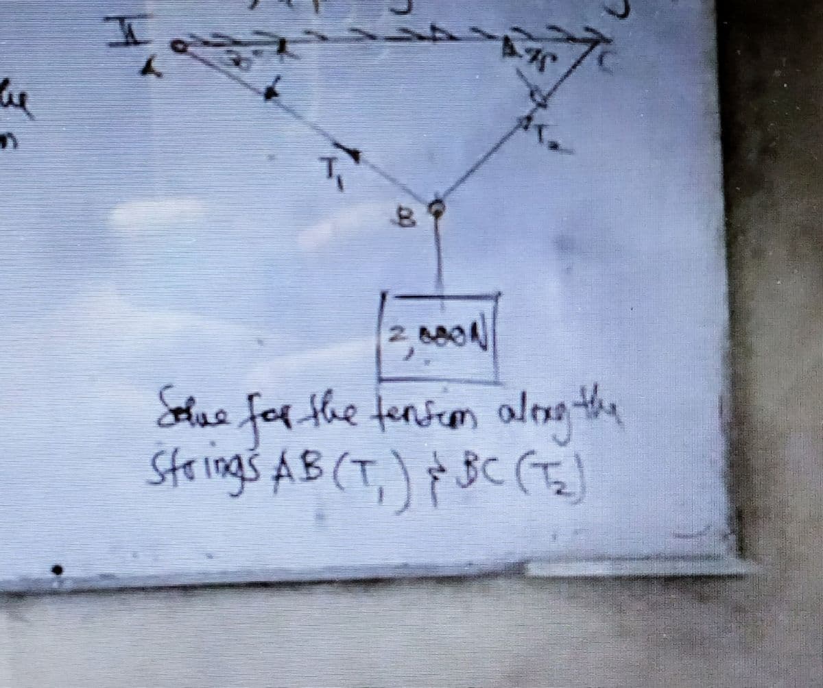 2.
Solae for the fentrom alog the
Steings AB (T,) p BC ()
