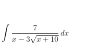 7
x – 3Vx + 10
