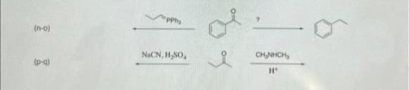 (n-o)
(p-q)
pph₂
NaCN, H,SO,
CHNHCH,
H'